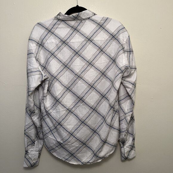 FRIED WATER Vintage Textured Crinkle Western Long Sleeve No Iron Button Down- M - Picture 7 of 9